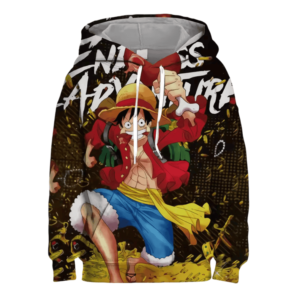 One Piece Anime Monkey D. Luffy 3D Printed Long Sleeve Hoodie