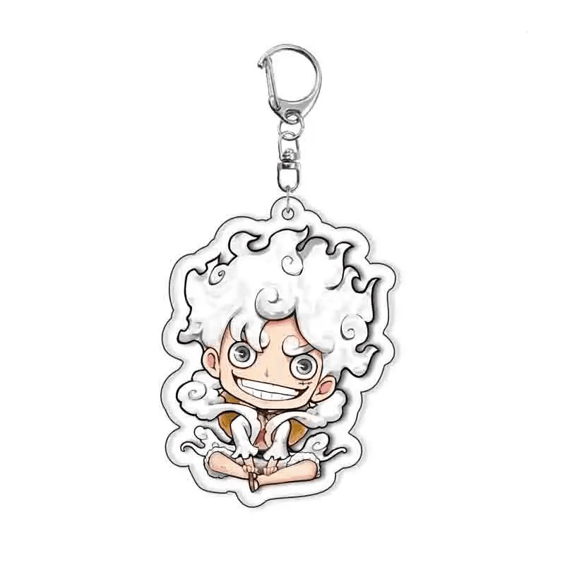 Anime One Piece Gear 5 Monkey D. Luffy Keychain — detail 1