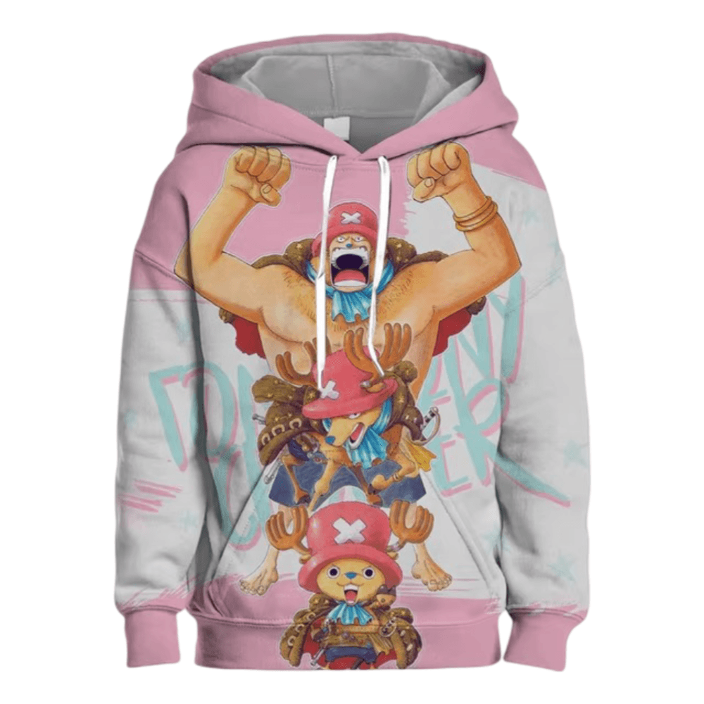 One Piece Anime Tony Tony Chopper 3D Printed Long Sleeve Hoodie