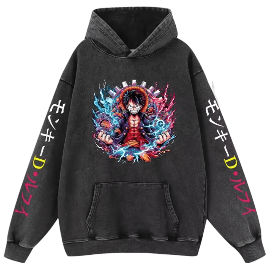 Anime One Piece Monkey D. Luffy Printed Casual Hoodie