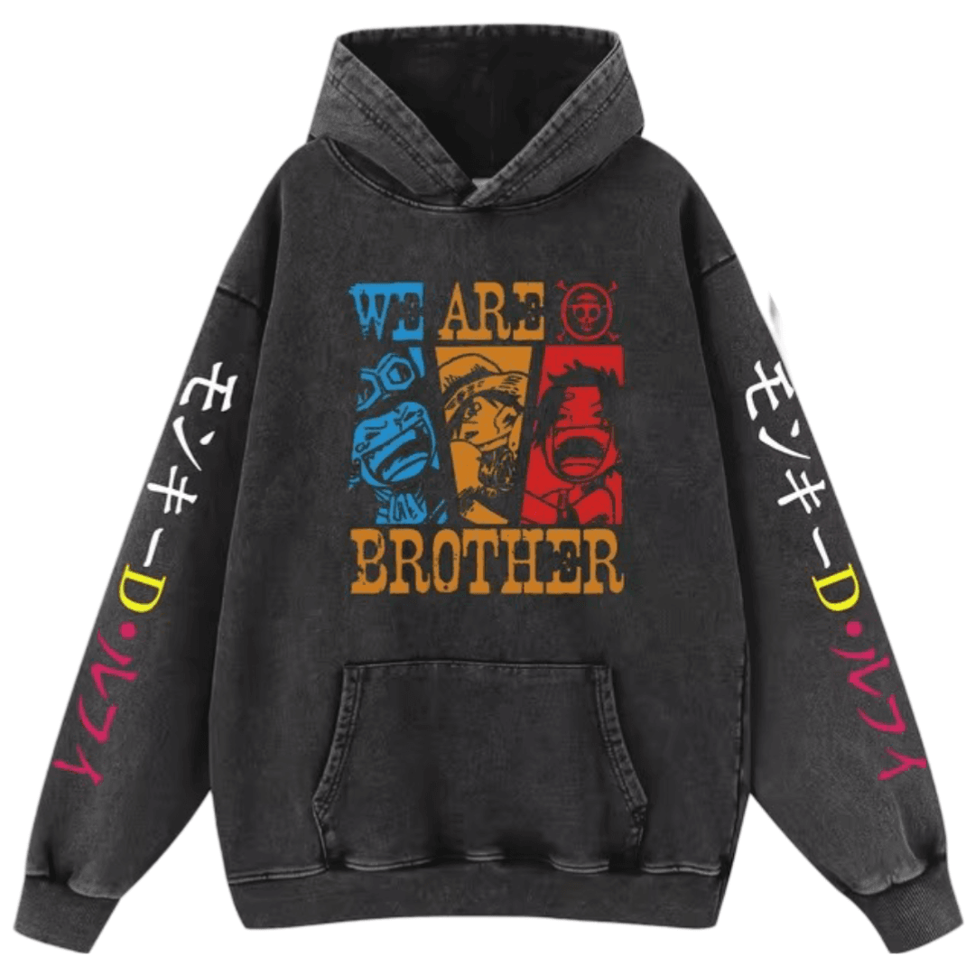 Anime One Piece Monkey D. Luffy Printed Casual Hoodie — detail 1