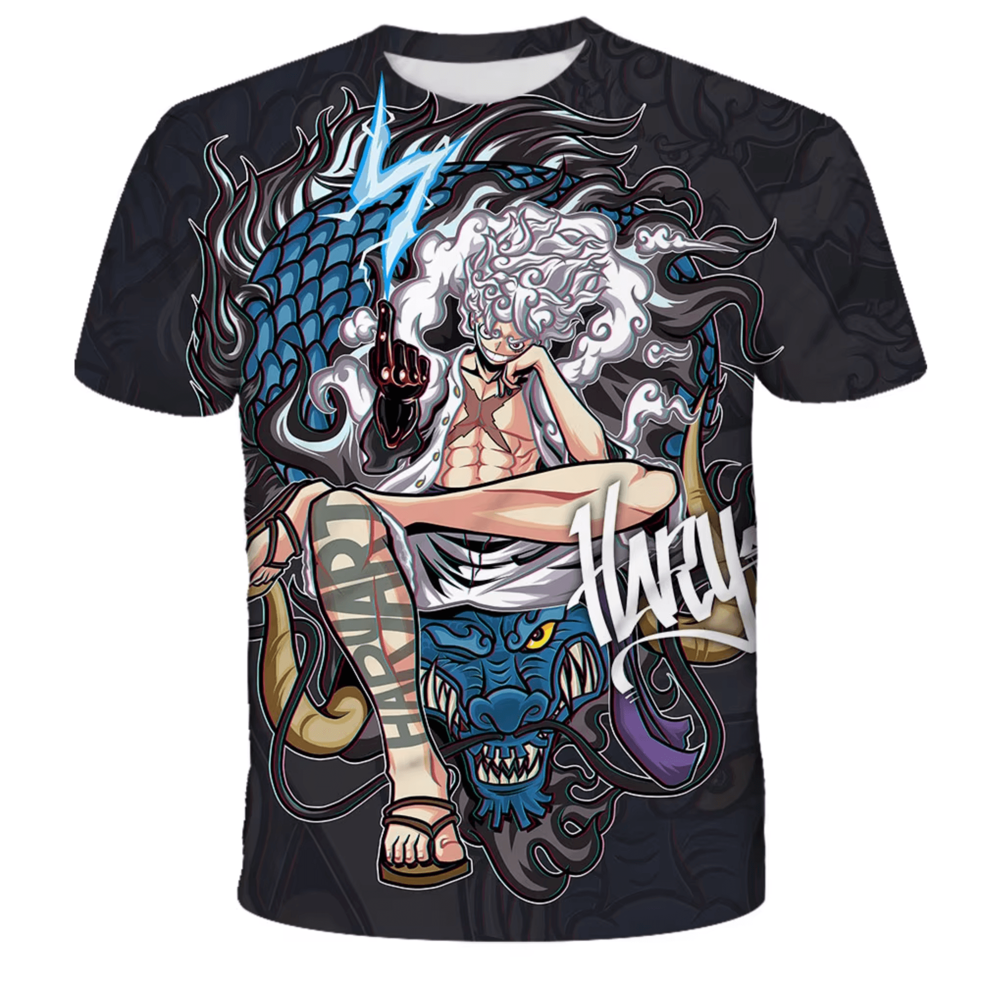 Anime One Piece Luffy Gear 5 Vs Kaido T-Shirt
