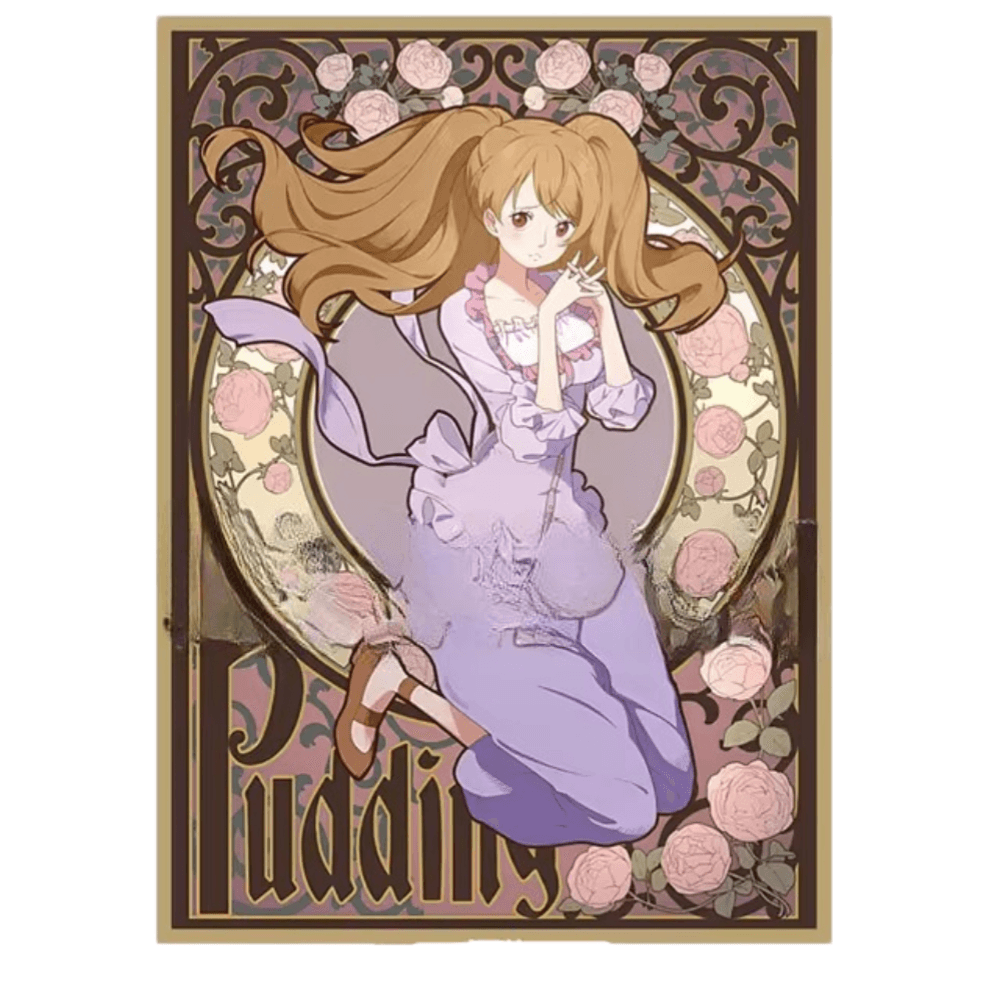 Anime One Piece Charlotte Pudding Flash Card