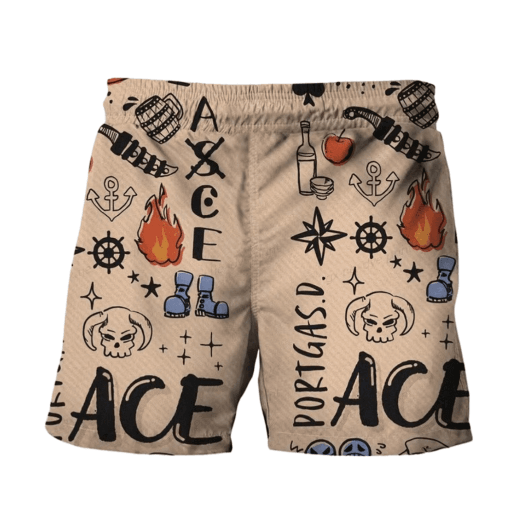 Anime One Piece Portgas D. Ace Shorts
