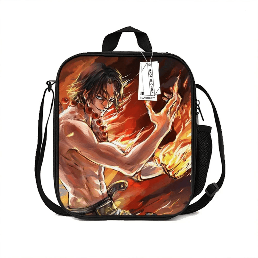 One Piece Anime Portgas D. Ace Insulated Lunch Bag