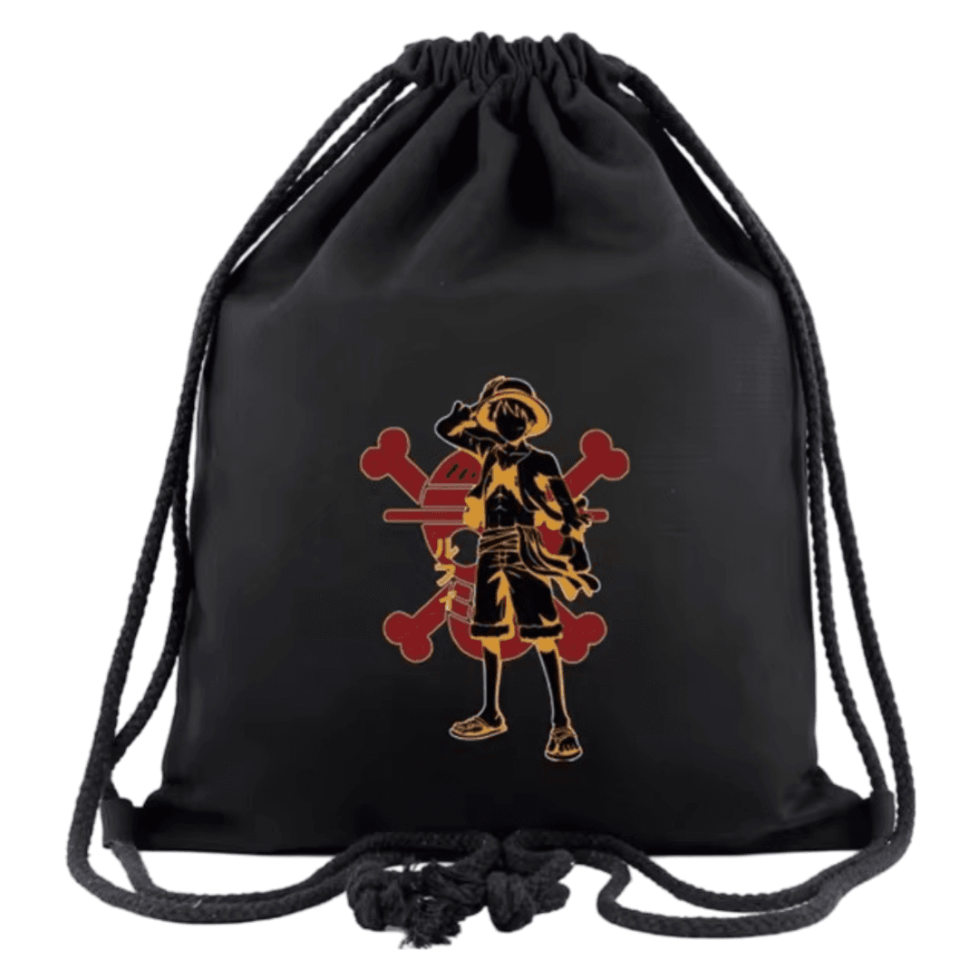Anime One Piece Monkey D. Luffy And Skull Drawstring Bag