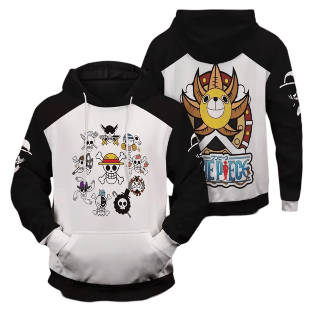 Anime One Piece Straw Hat Pirates Hoodie For Men — detail 2