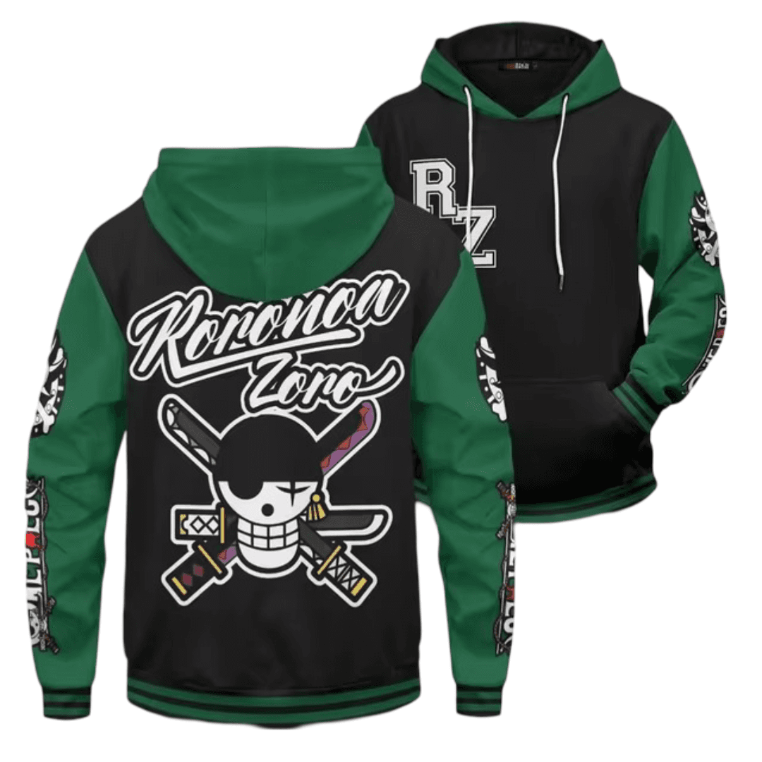 Anime One Piece Roronoa Zoro Hoodie For Men And Women — detail 2