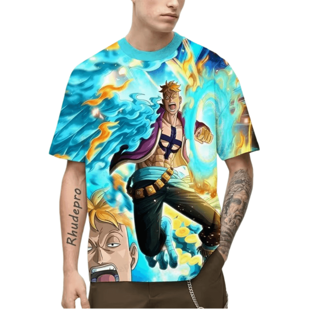 Anime One Piece Marco 3D Cosplay T-Shirt