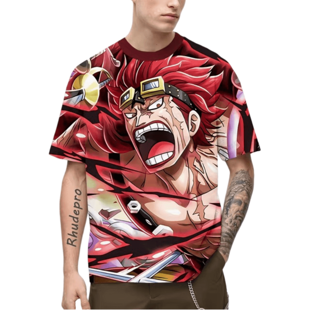 Anime One Piece Eustass Kid 3D Cosplay T-Shirt