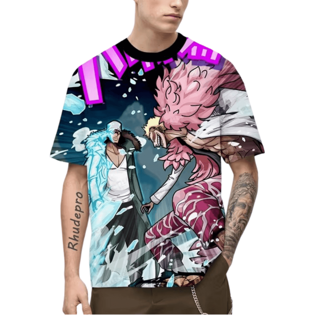 Anime One Piece Kuzan And Donquixote Doflamingo T-Shirt