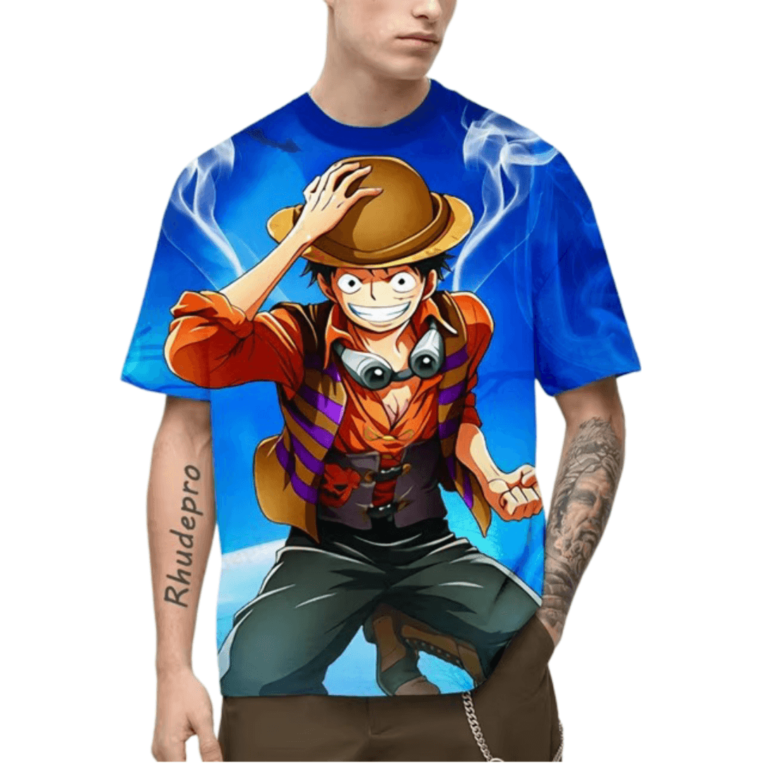 One Piece Anime Monkey D. Luffy T-Shirt For Men