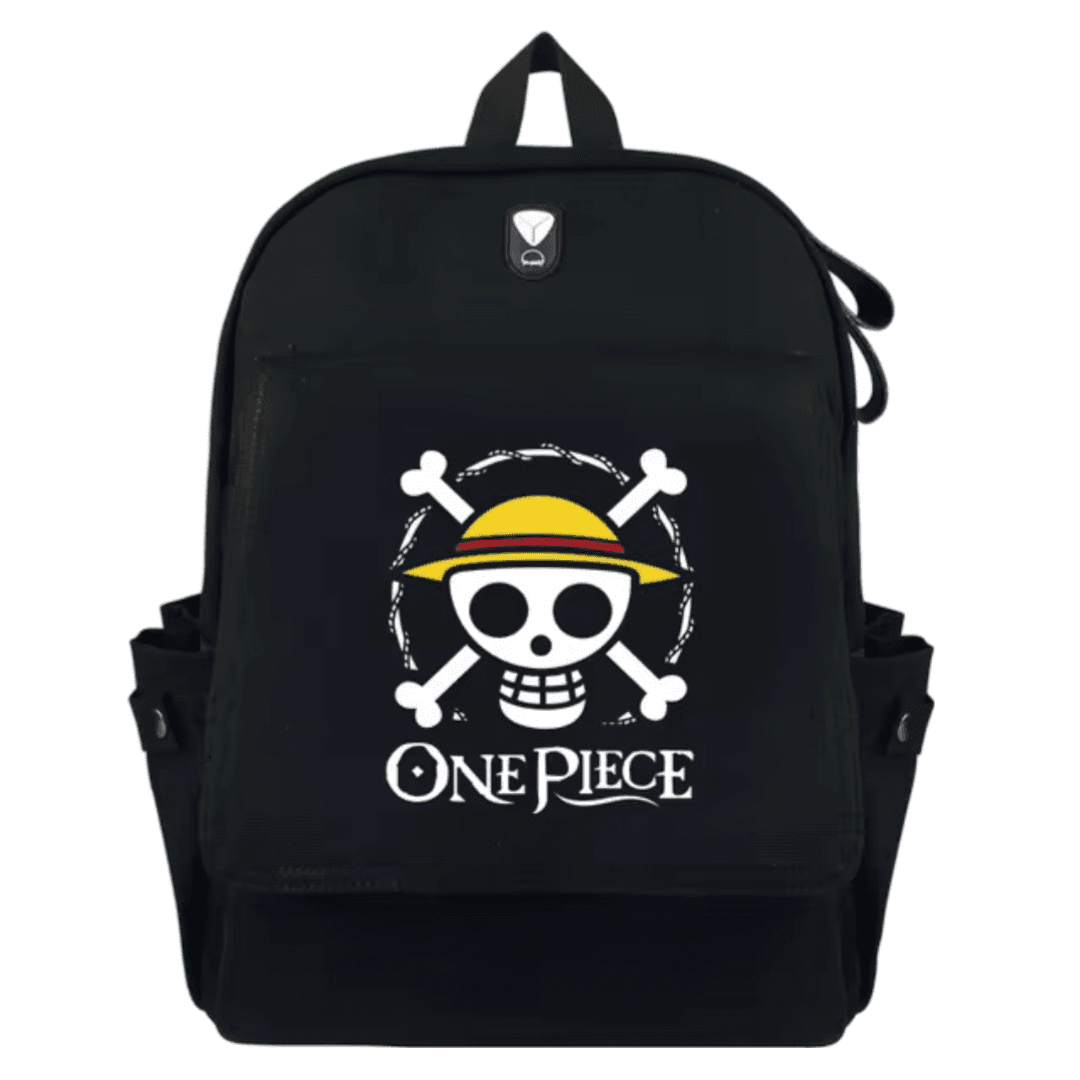 Anime One Piece Metal Plate Skull Backpack