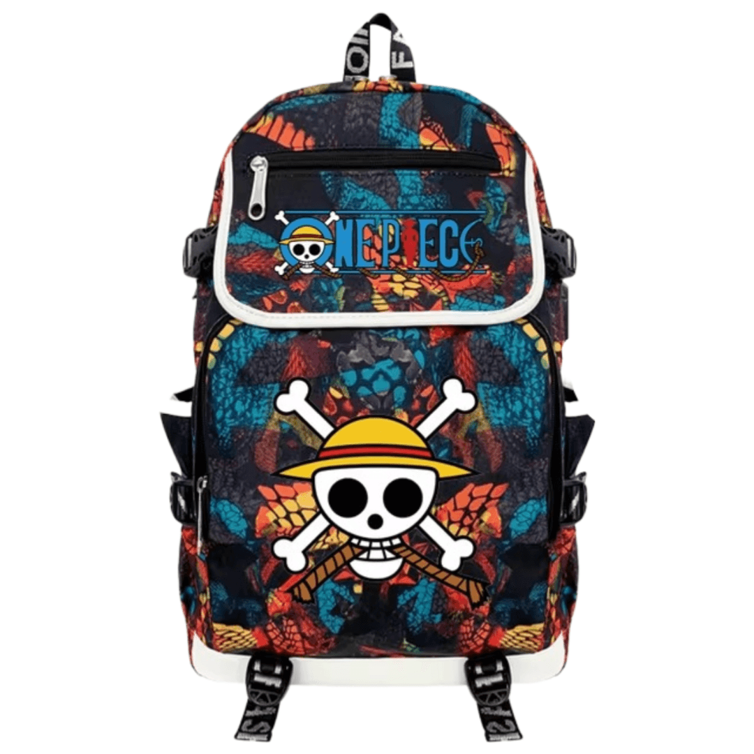 Anime One Piece Monkey D. Luffy USB Charging Backpack