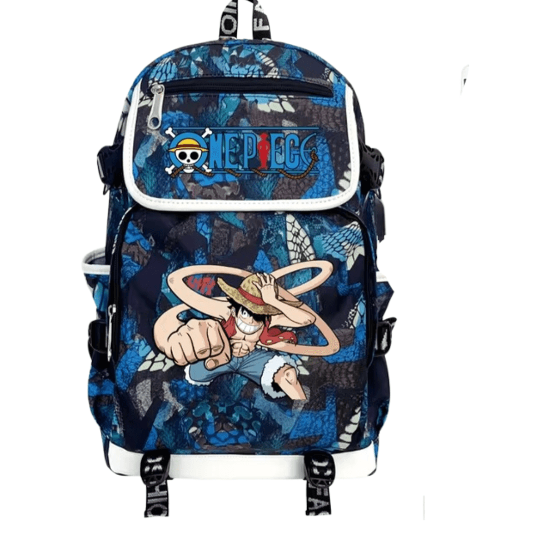One Piece Anime Monkey D. Luffy USB Charging Backpack