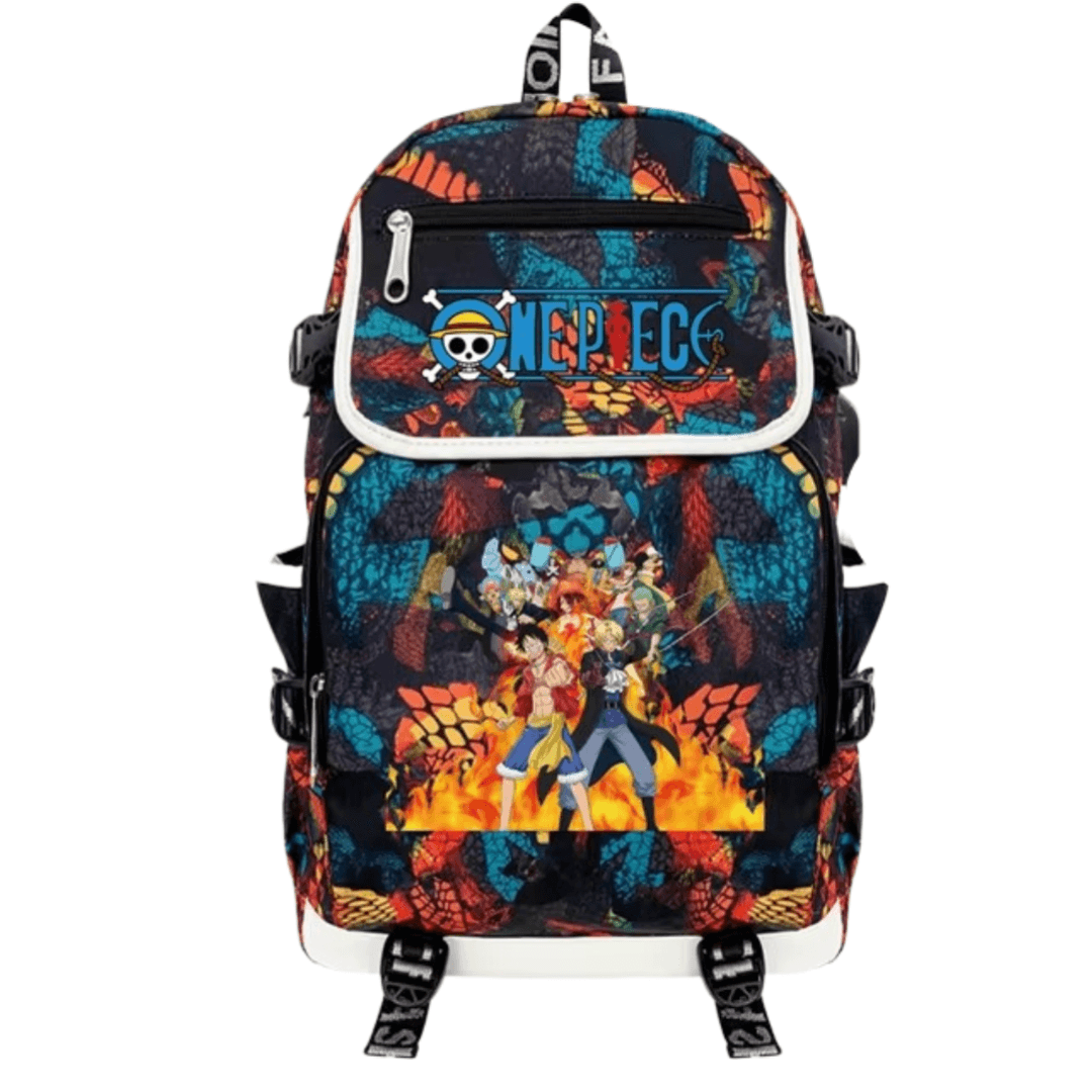Anime One Piece Character USB Charging Backpack