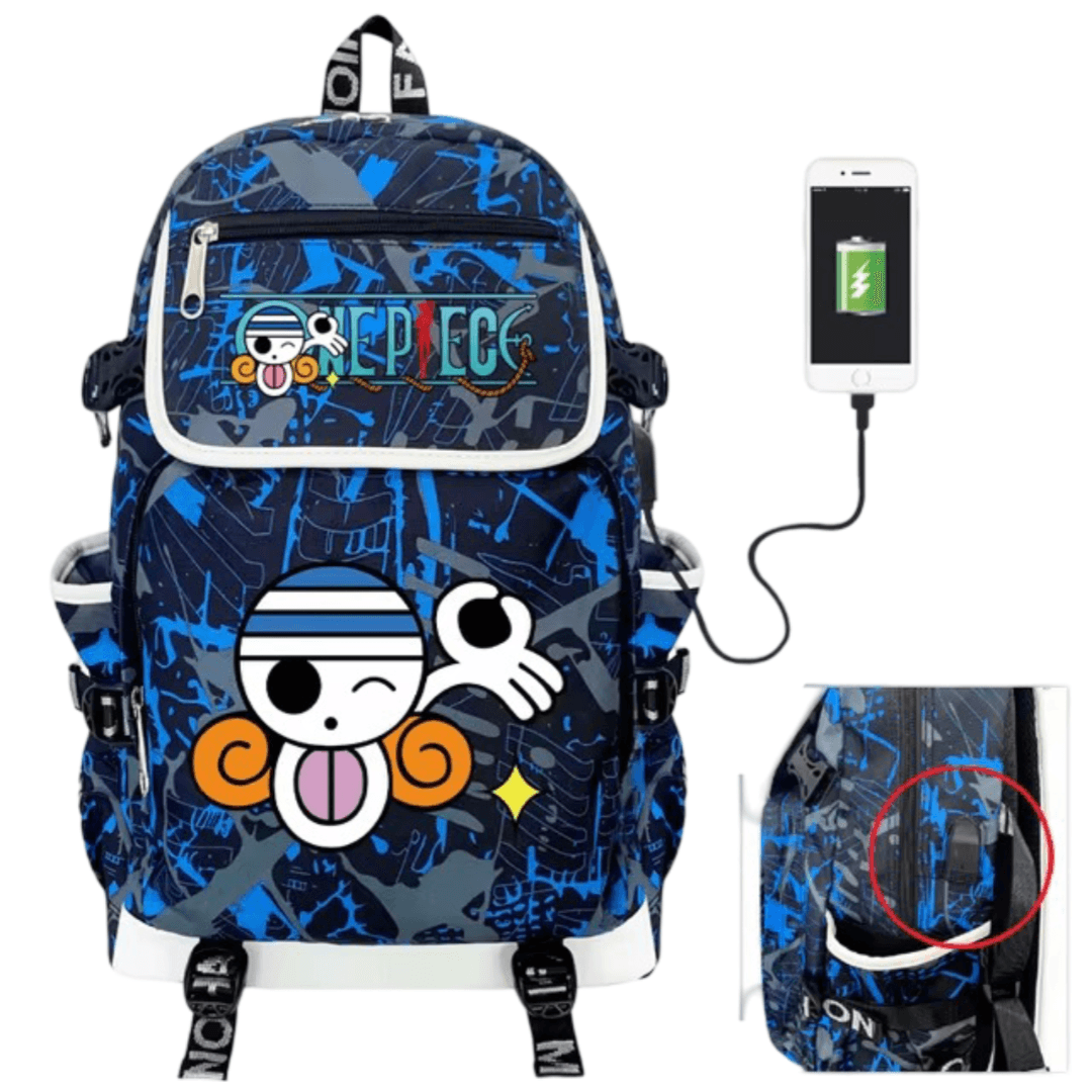 Anime One Piece Nami Symbol USB Charging Backpack — detail 1