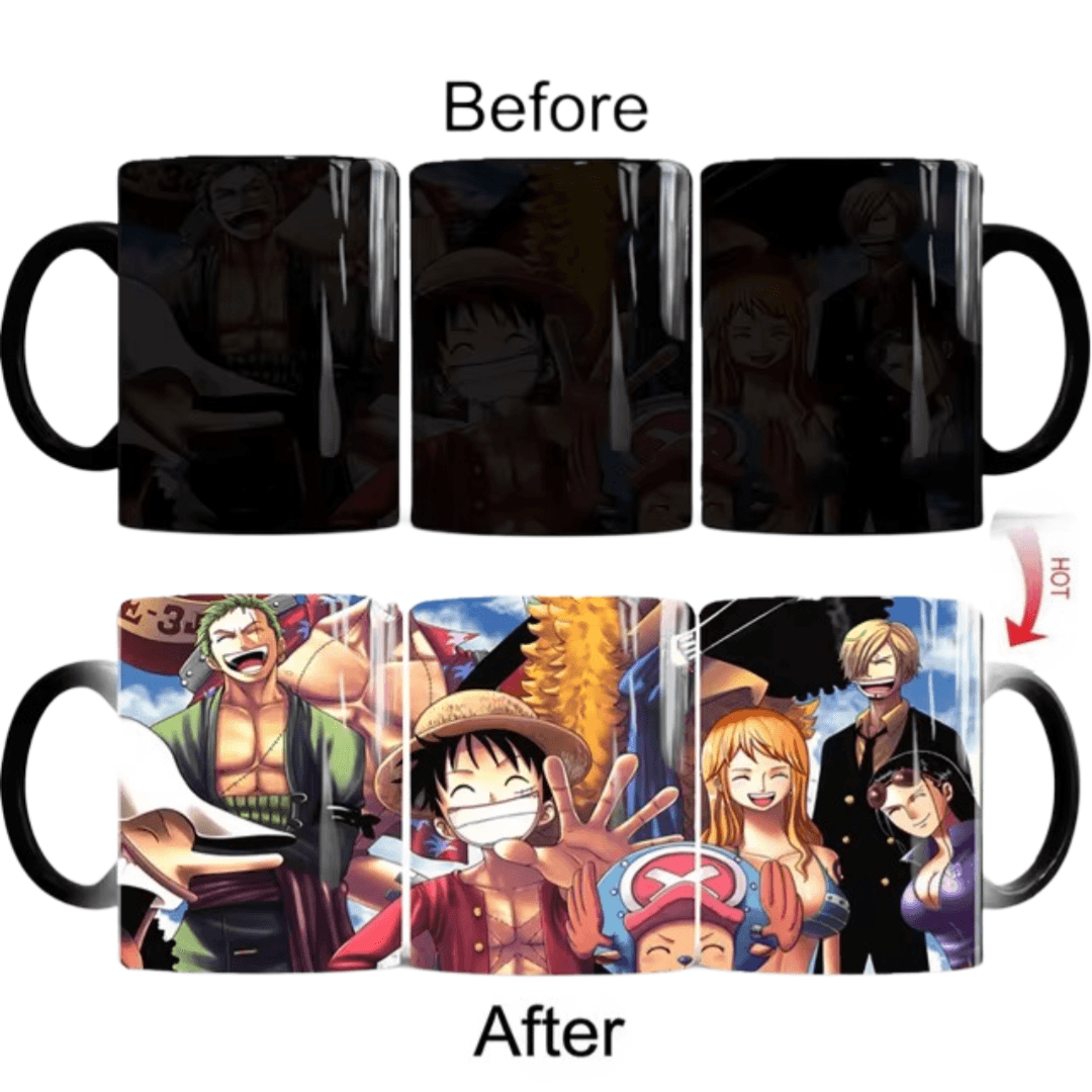 Anime One Piece Luffy And Friends Magic Mug — detail 1