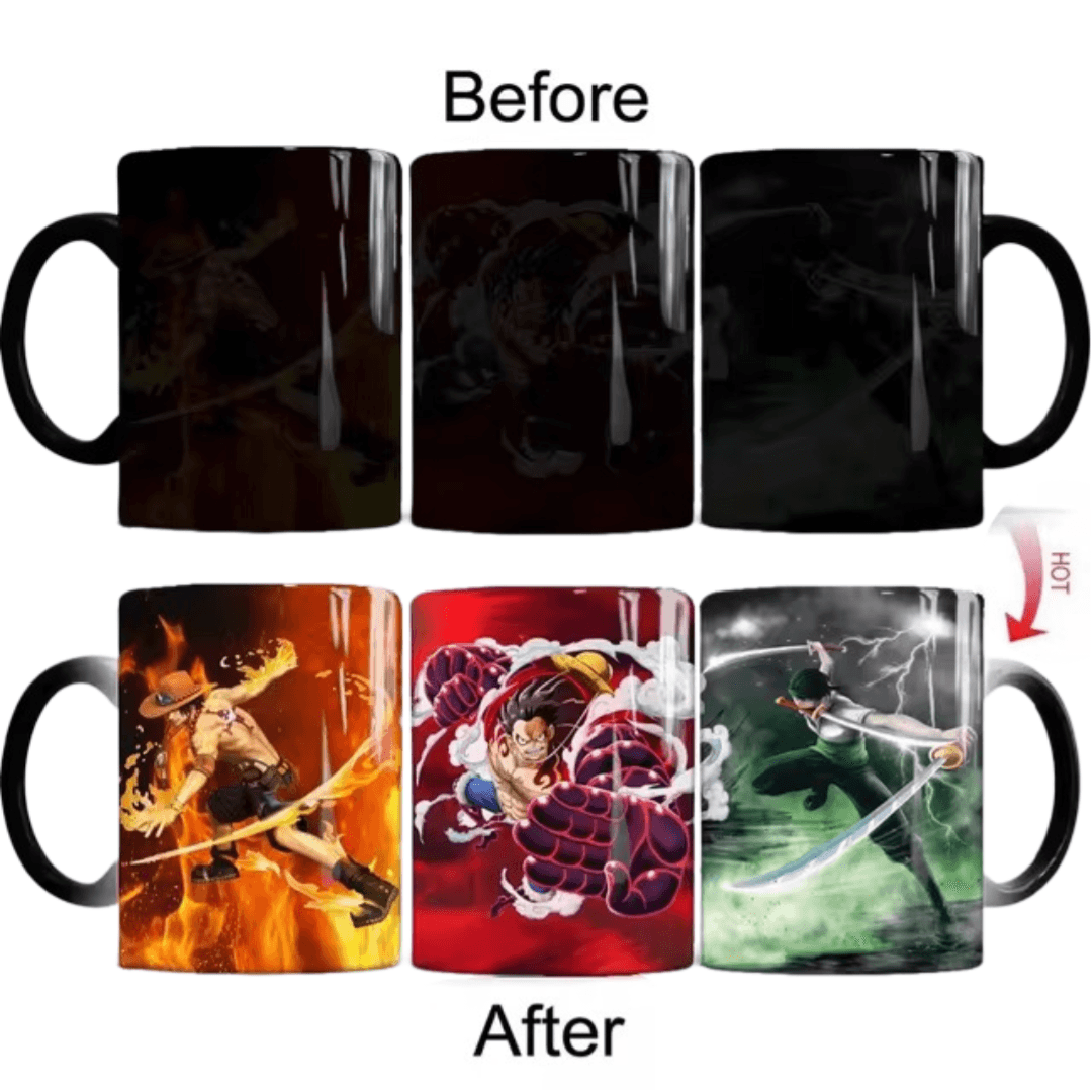 Anime One Piece Luffy With Zoro And Sanji Magic Mug — detail 1