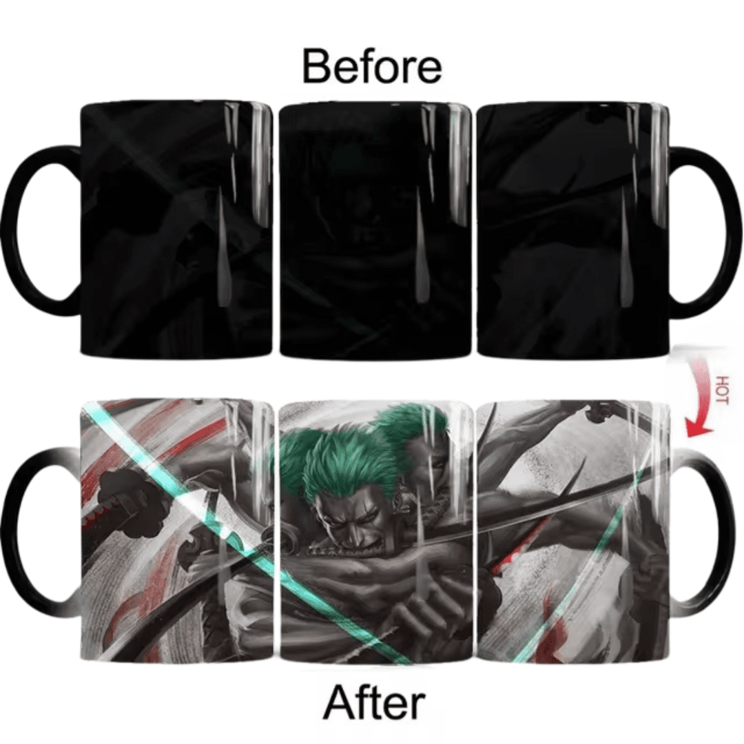 Anime One Piece Roronoa Zoro Vinrylgrave Magic Mug — detail 1