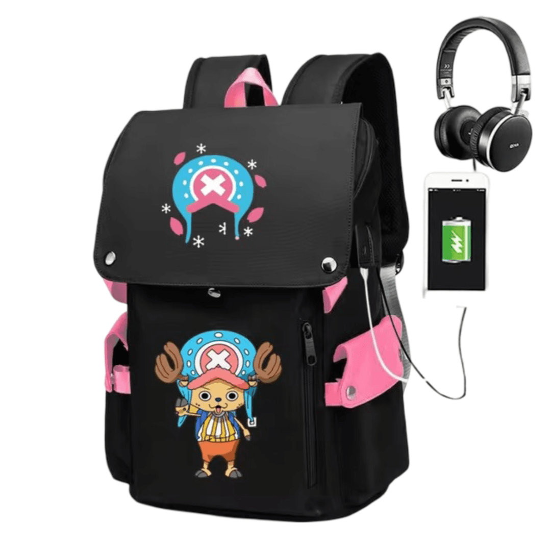 One Piece Anime Tony Tony Chopper USB Charging Backpack