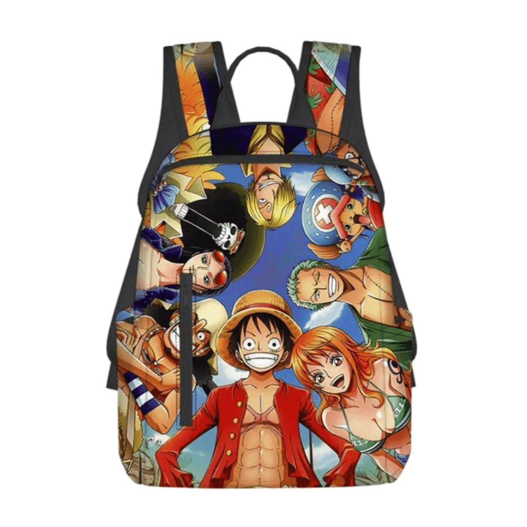 Anime One Piece Luffy With Friends Student Backpack
