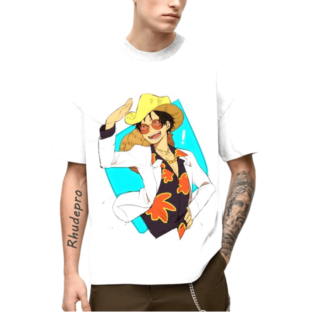 Anime One Piece Monkey D. Luffy T-Shirt For Men