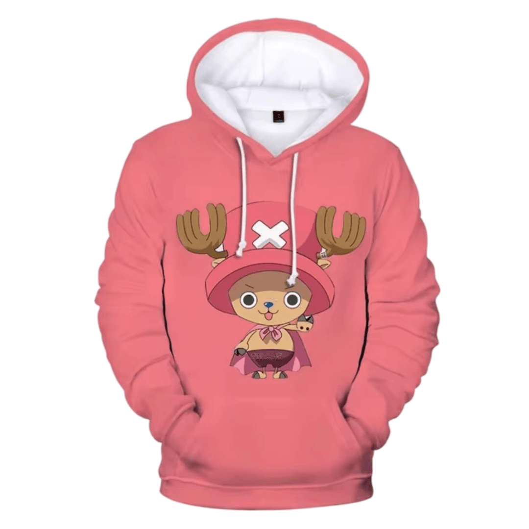 Anime One Piece Tony Tony Chopper Pink Hoodie