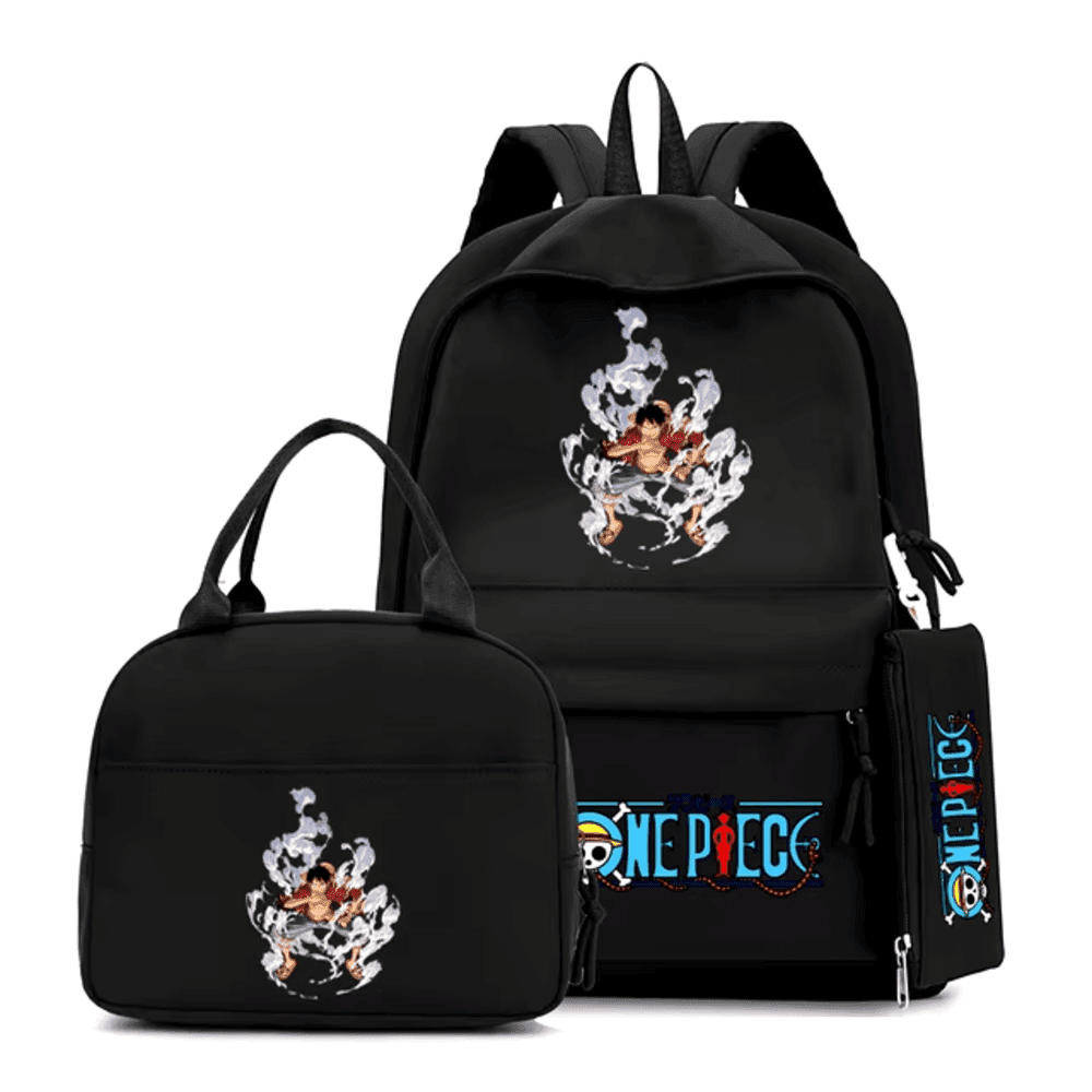 3Pcs One Piece Anime Monkey D. Luffy Backpack