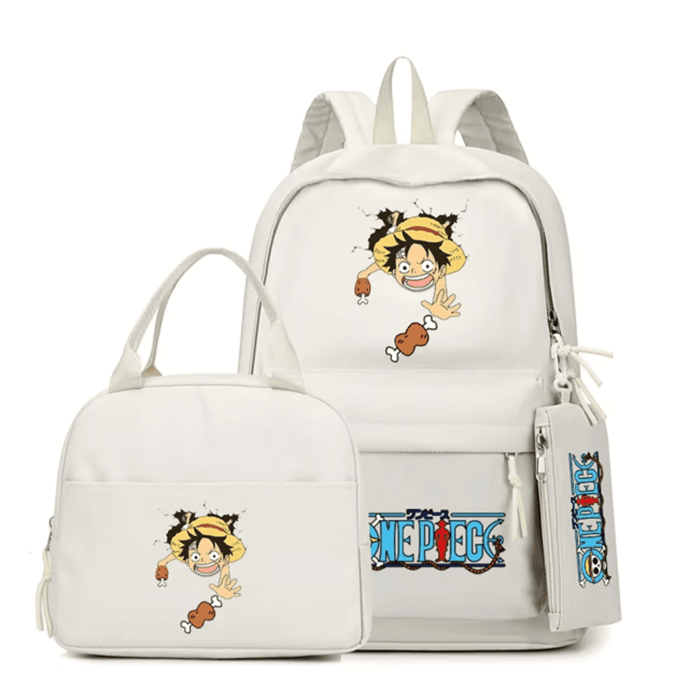 3Pcs/Set Anime One Piece Anime Luffy Backpack — detail 2