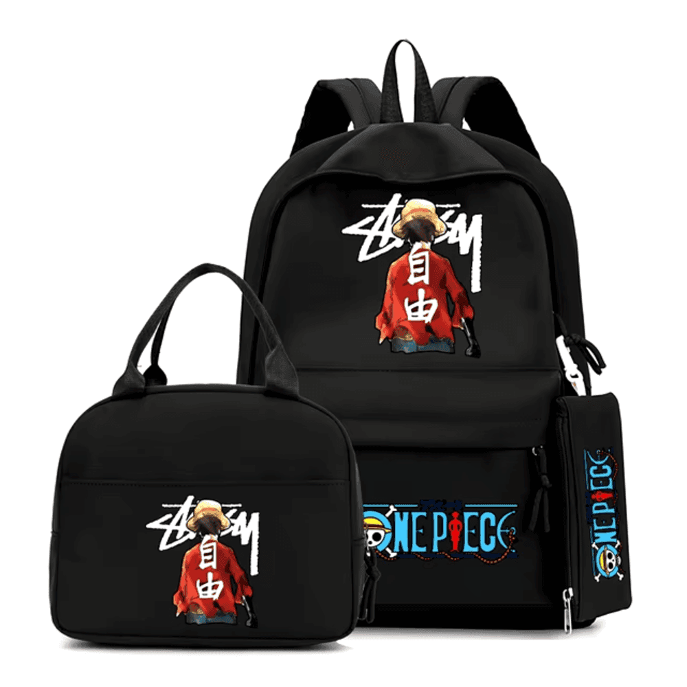 3Pcs/Set One Piece Anime Luffy Backpack