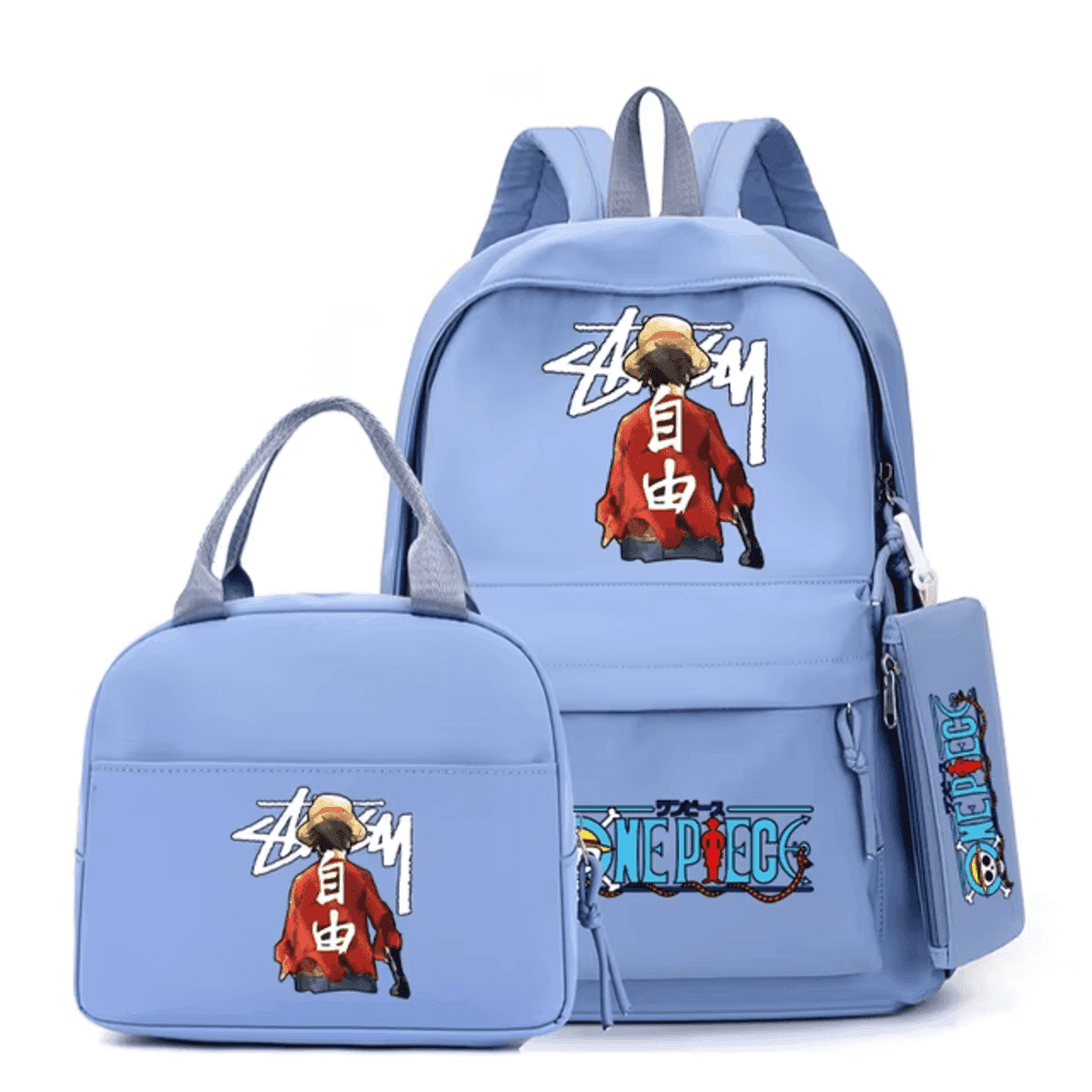 3Pcs/Set One Piece Anime Luffy Backpack — detail 1