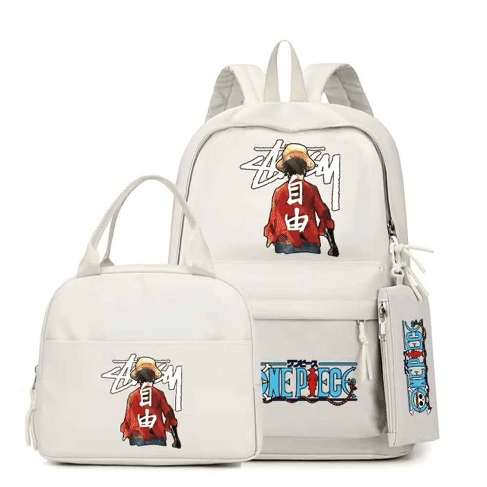 3Pcs/Set One Piece Anime Luffy Backpack — detail 2