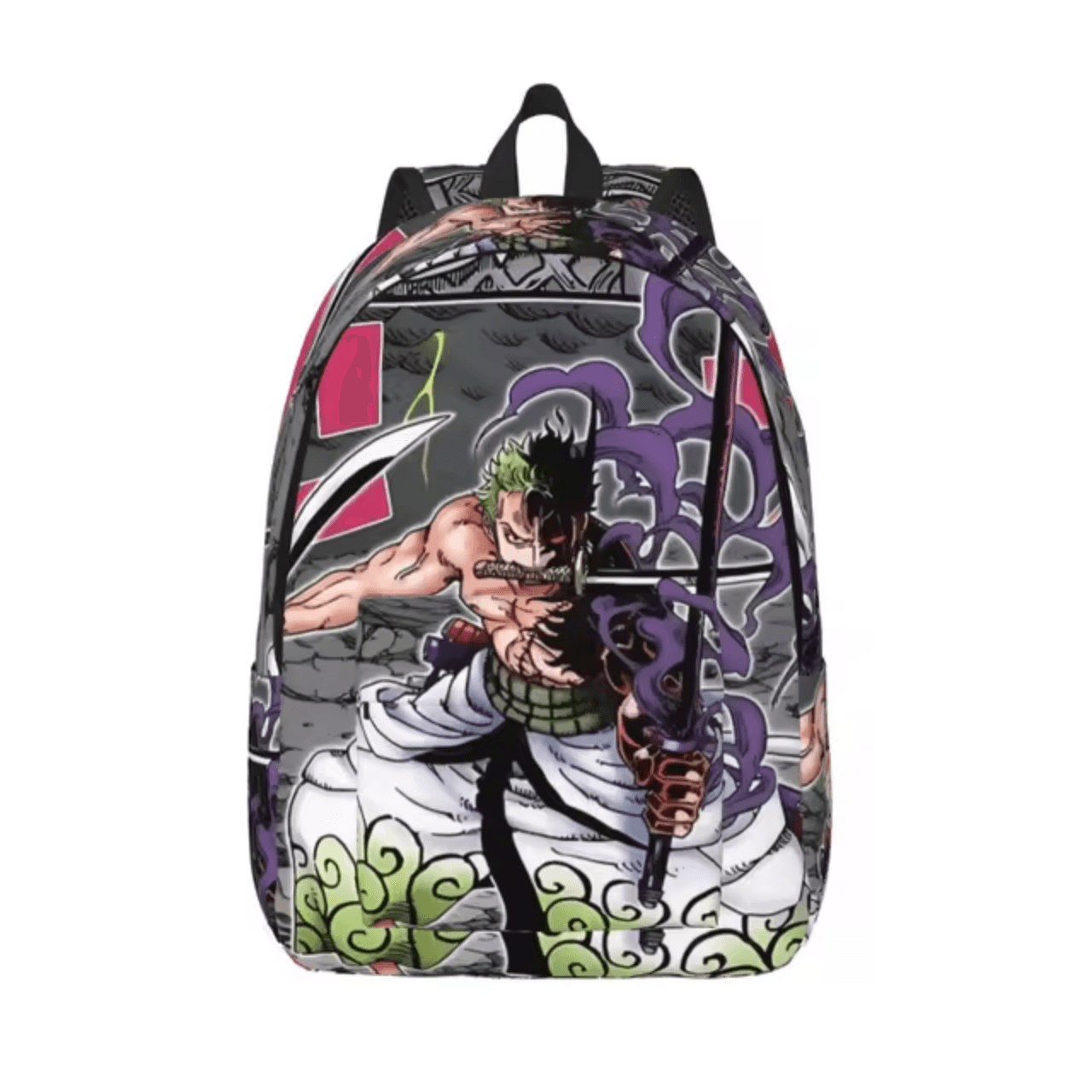 One Piece Anime Roronoa Zoro Printed Backpack