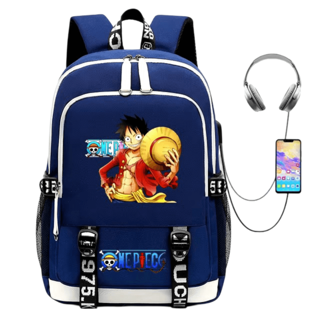 One Piece Monkey D. Luffy Anime Backpack With USB Charging — detail 1