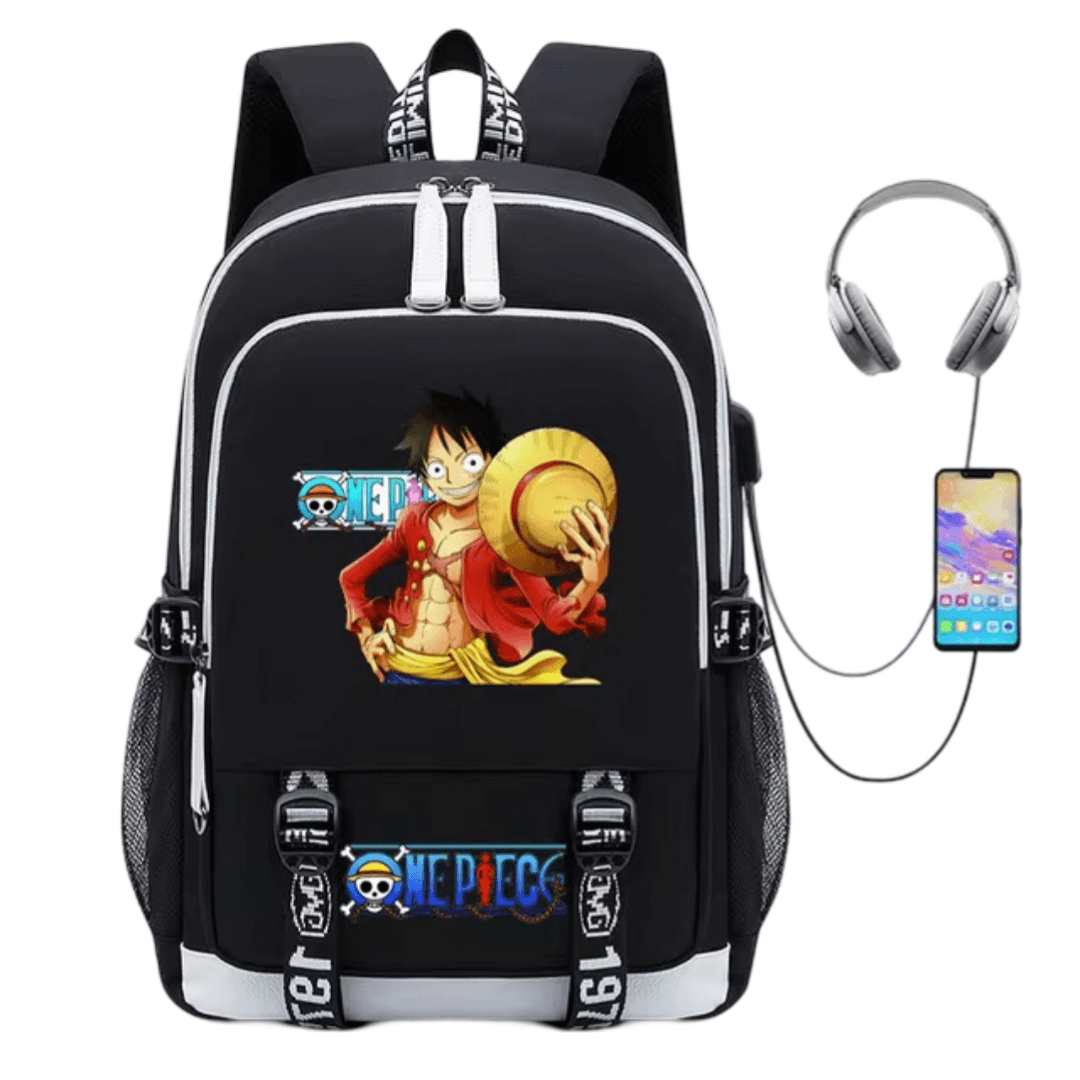 One Piece Monkey D. Luffy Anime Backpack With USB Charging