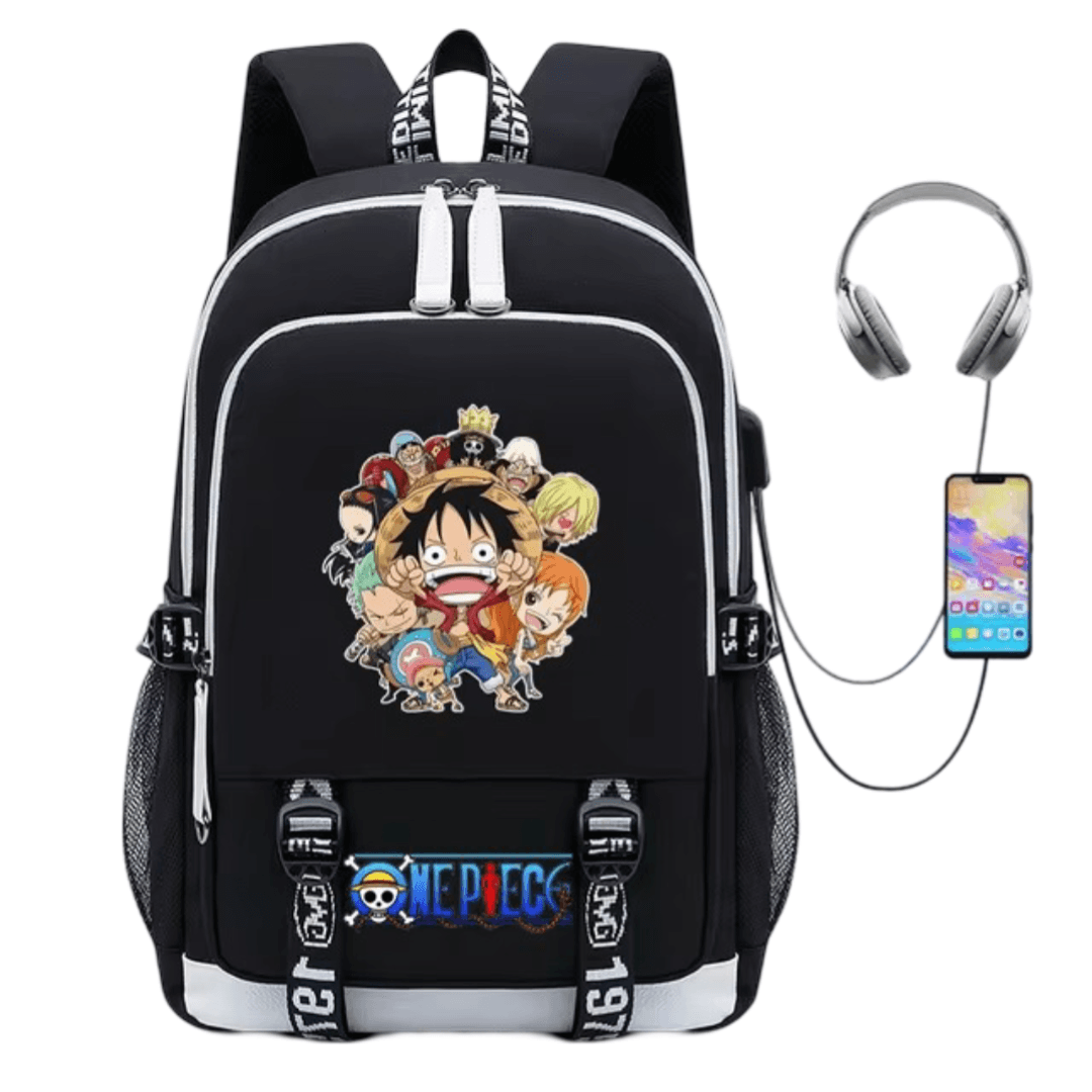 One Piece Anime Character USB Charging Backpack