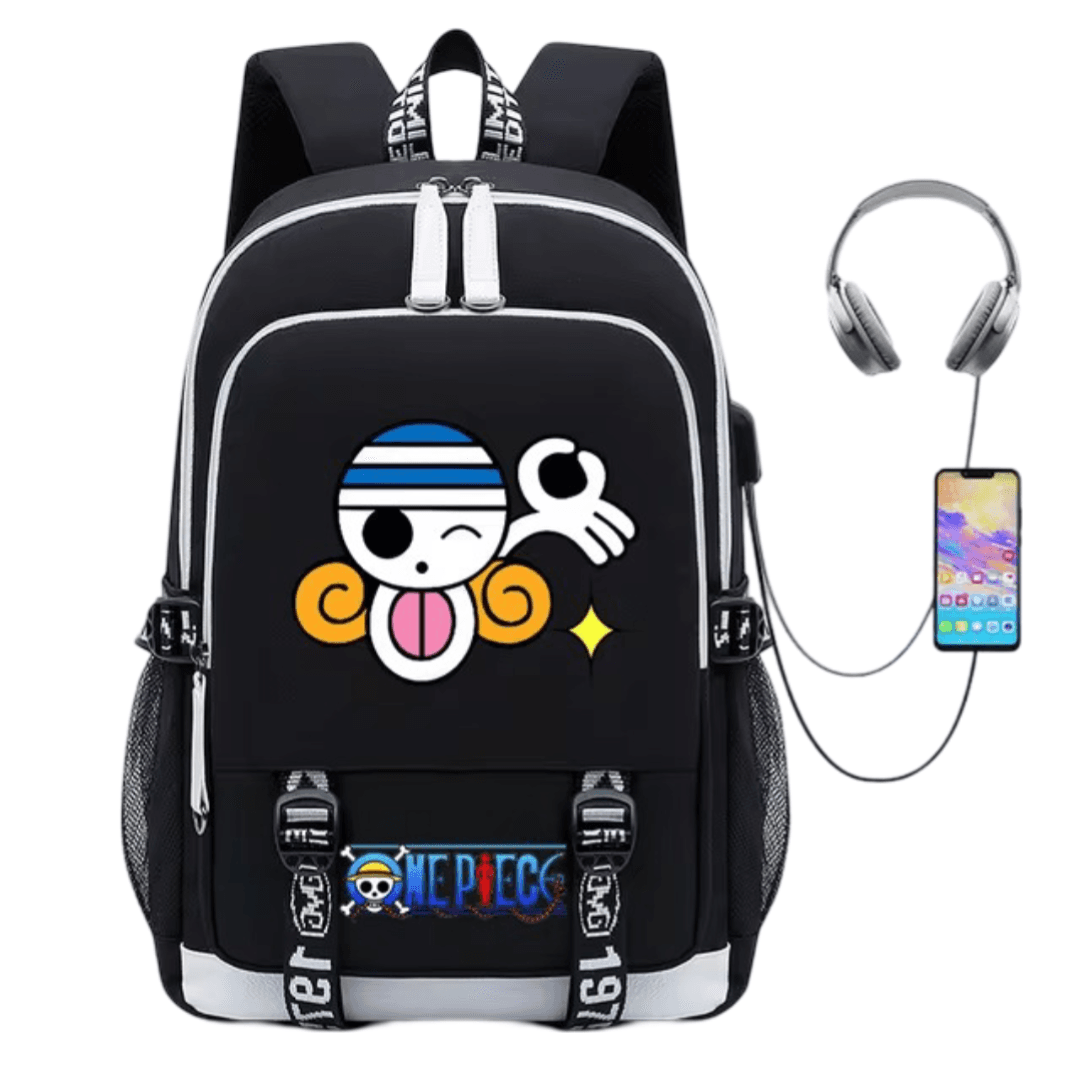 One Piece Anime Nami Symbol USB Charging Backpack
