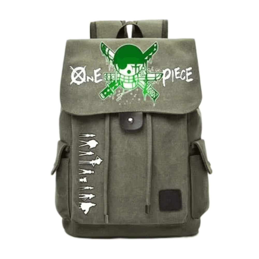 Anime One Piece Zoro Straw Hat Pirate Backpack