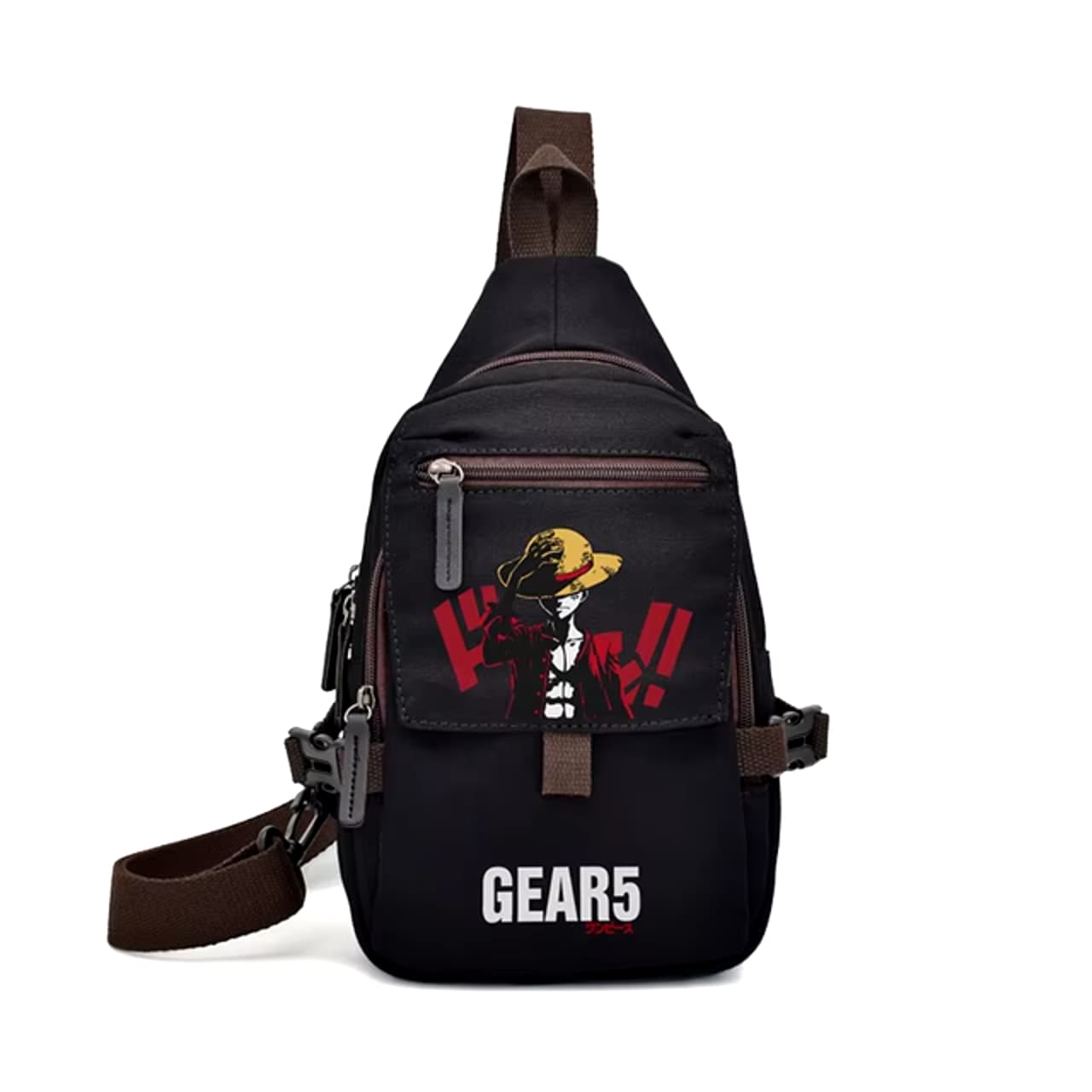Anime One Piece Gear 5 Luffy Canvas Chest Bag