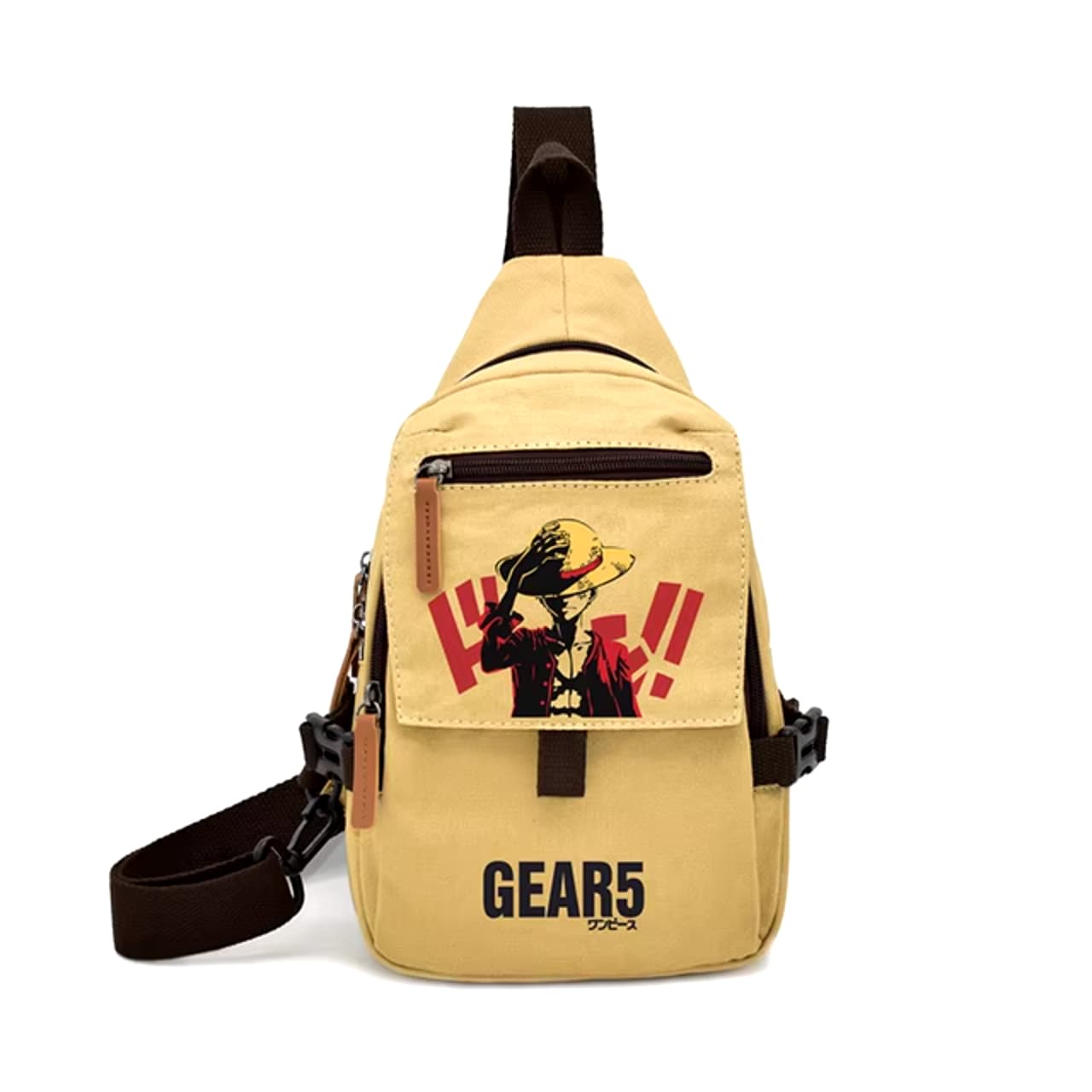 Anime One Piece Gear 5 Luffy Canvas Chest Bag — detail 1