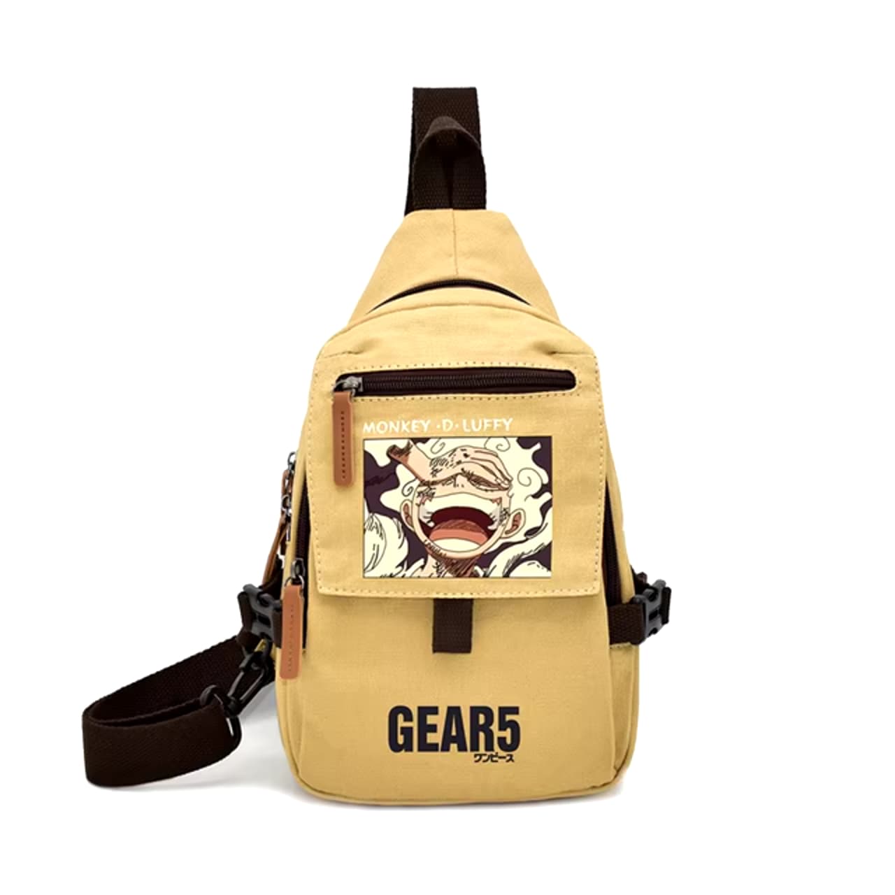 Anime One Piece Monkey D. Luffy Gear 5 Canvas Chest Bag — detail 1