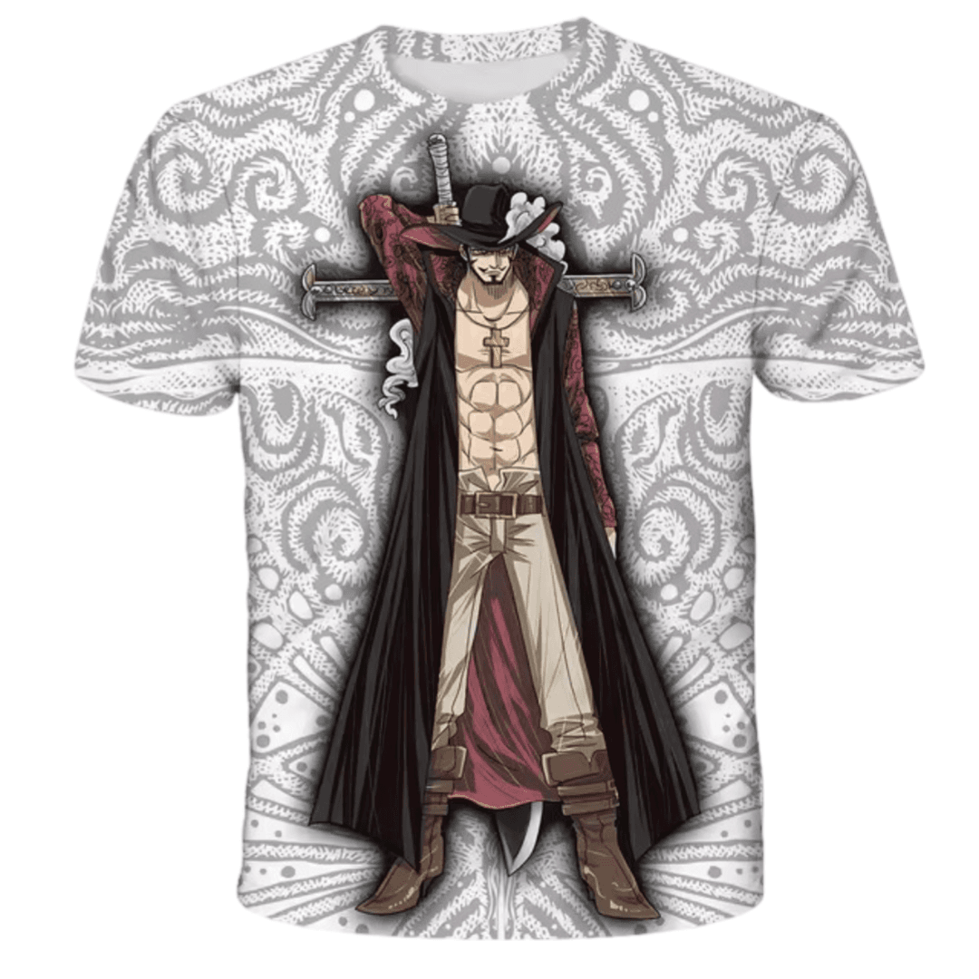 Anime One Piece Dracule Mihawk Short Sleeve T-Shirt