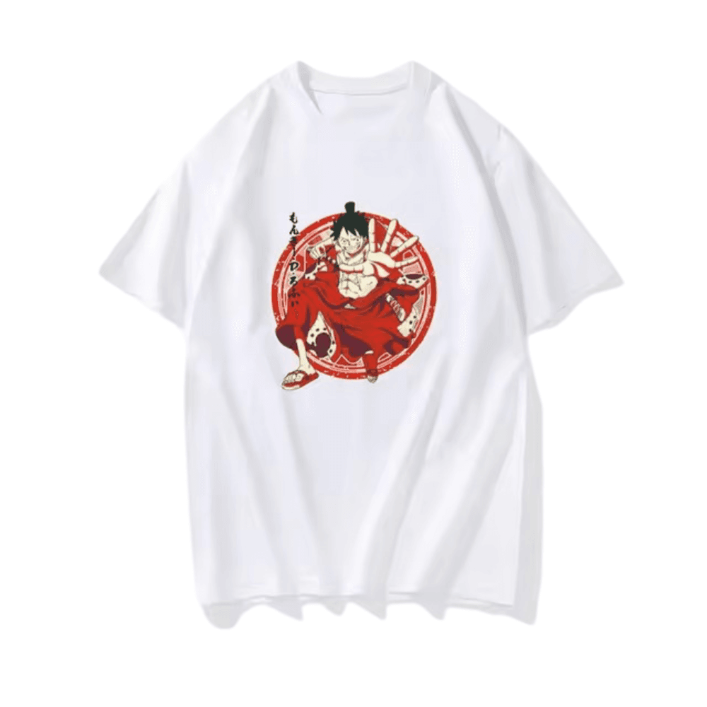 One Piece Monkey D. Luffy Anime Printed T-Shirt — detail 1