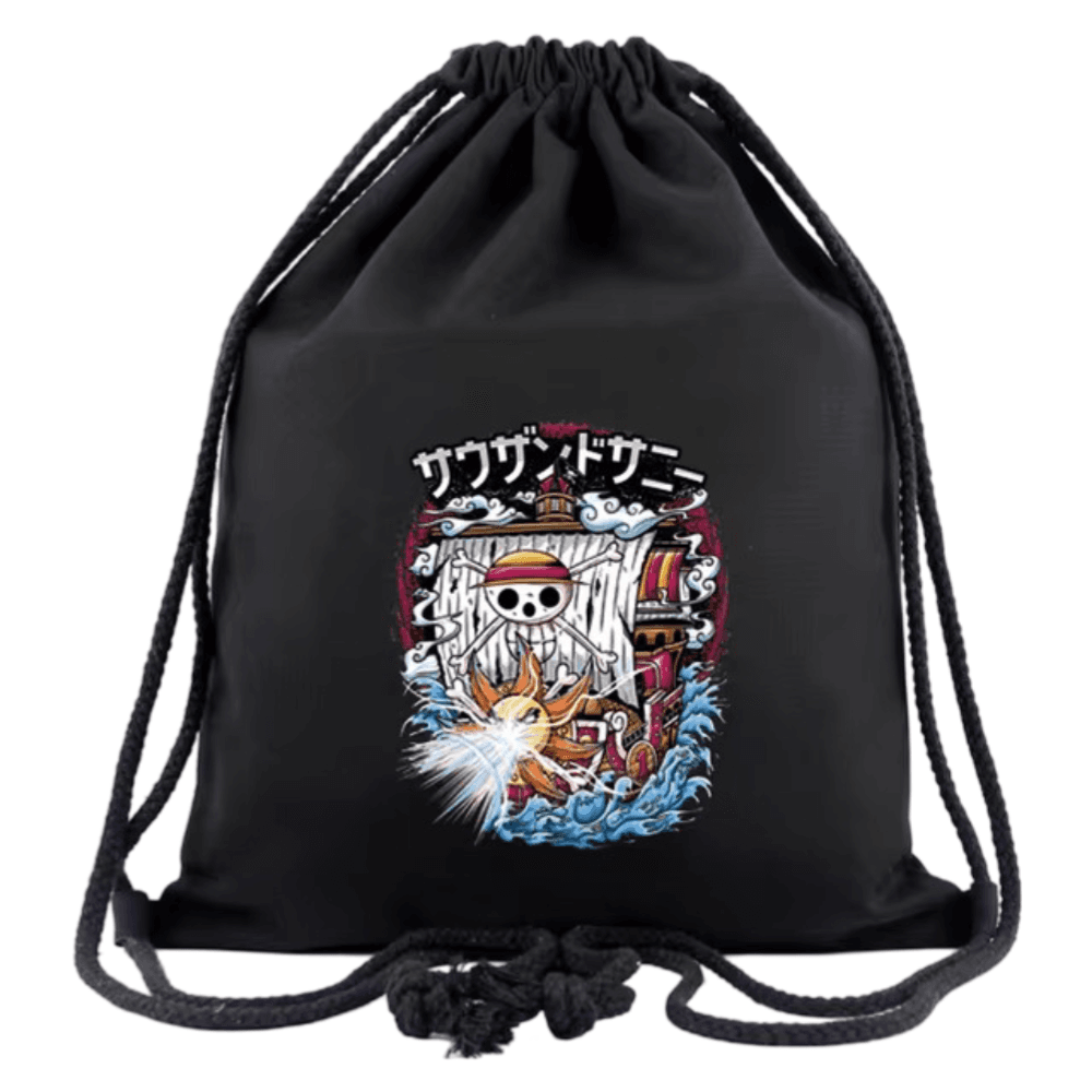 One Piece Anime Thousand Sunny Drawstring Bag