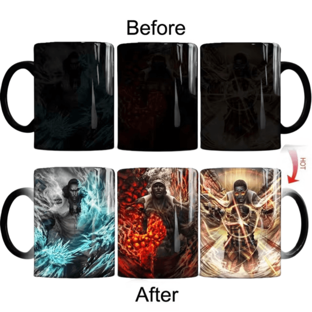 Anime One Piece Kuzan And Borsalino With Akainu Magic Mug — detail 1