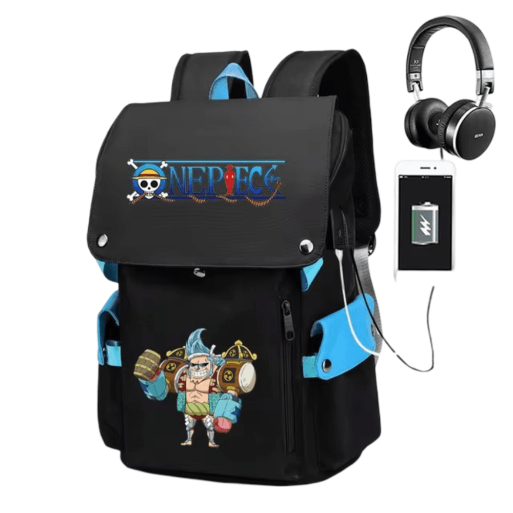 Anime One Piece Franky Backpack With USB Charging