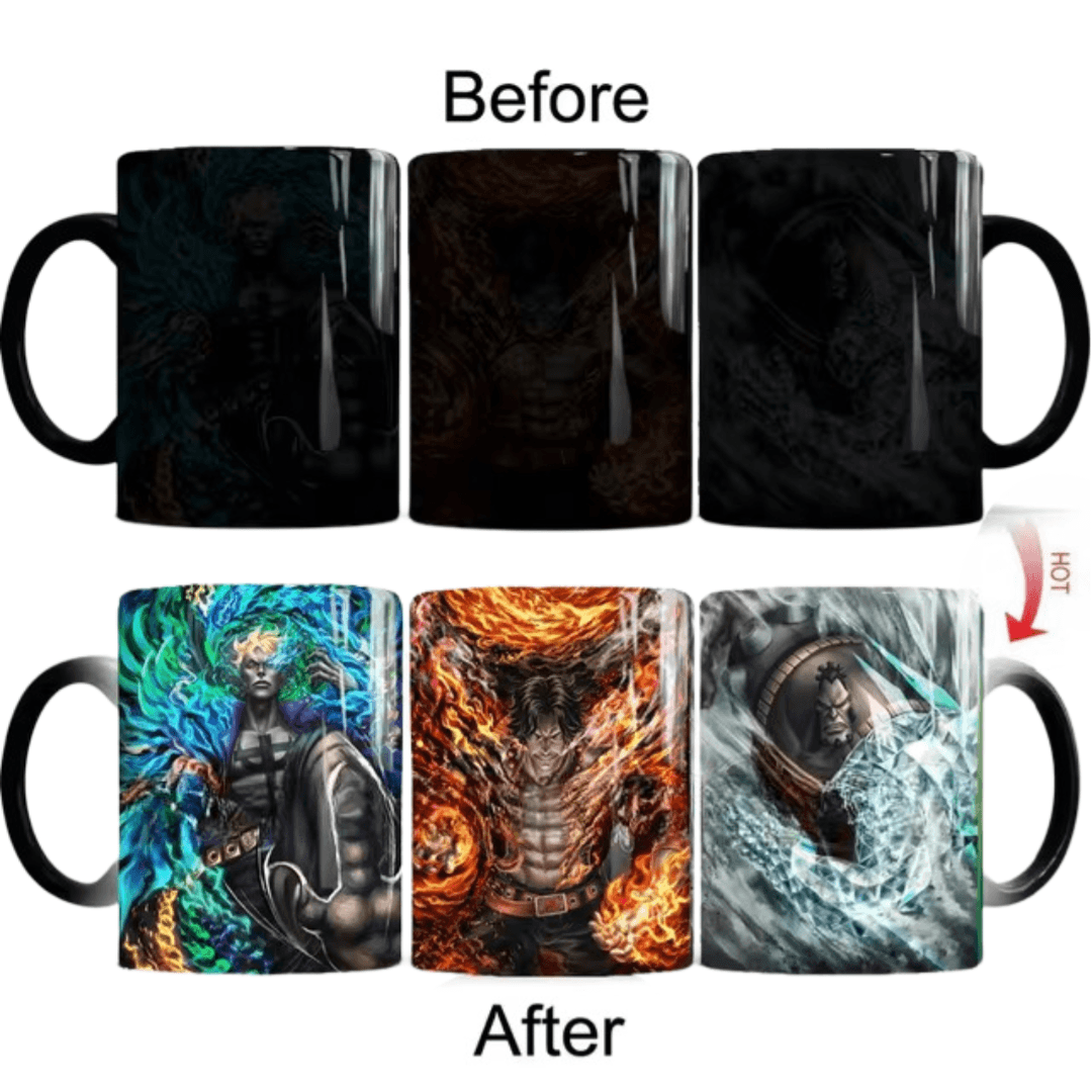 Anime One Piece Marco And Ace With Jozu Magic Mug — detail 1
