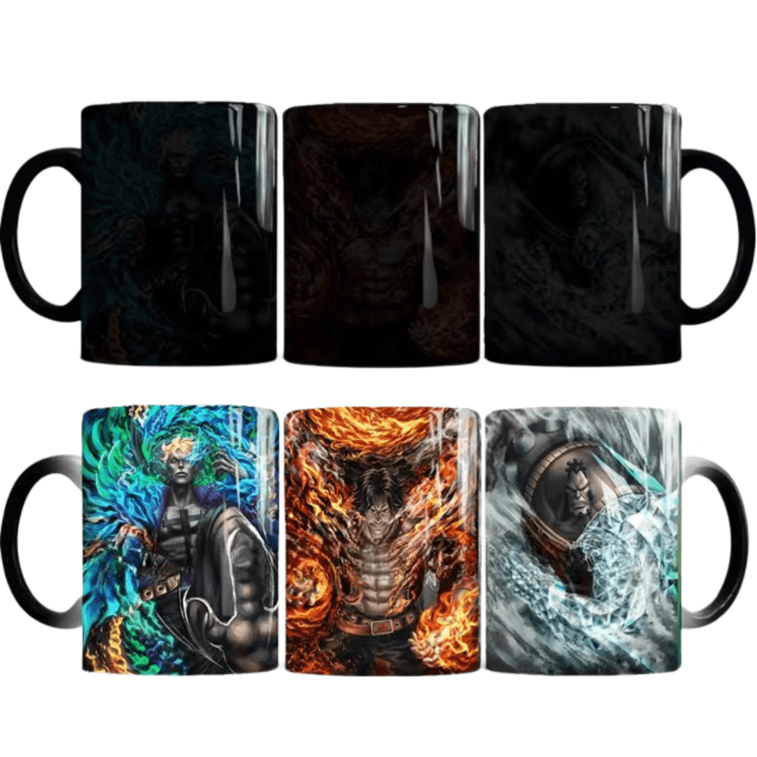 Anime One Piece Marco And Ace With Jozu Magic Mug