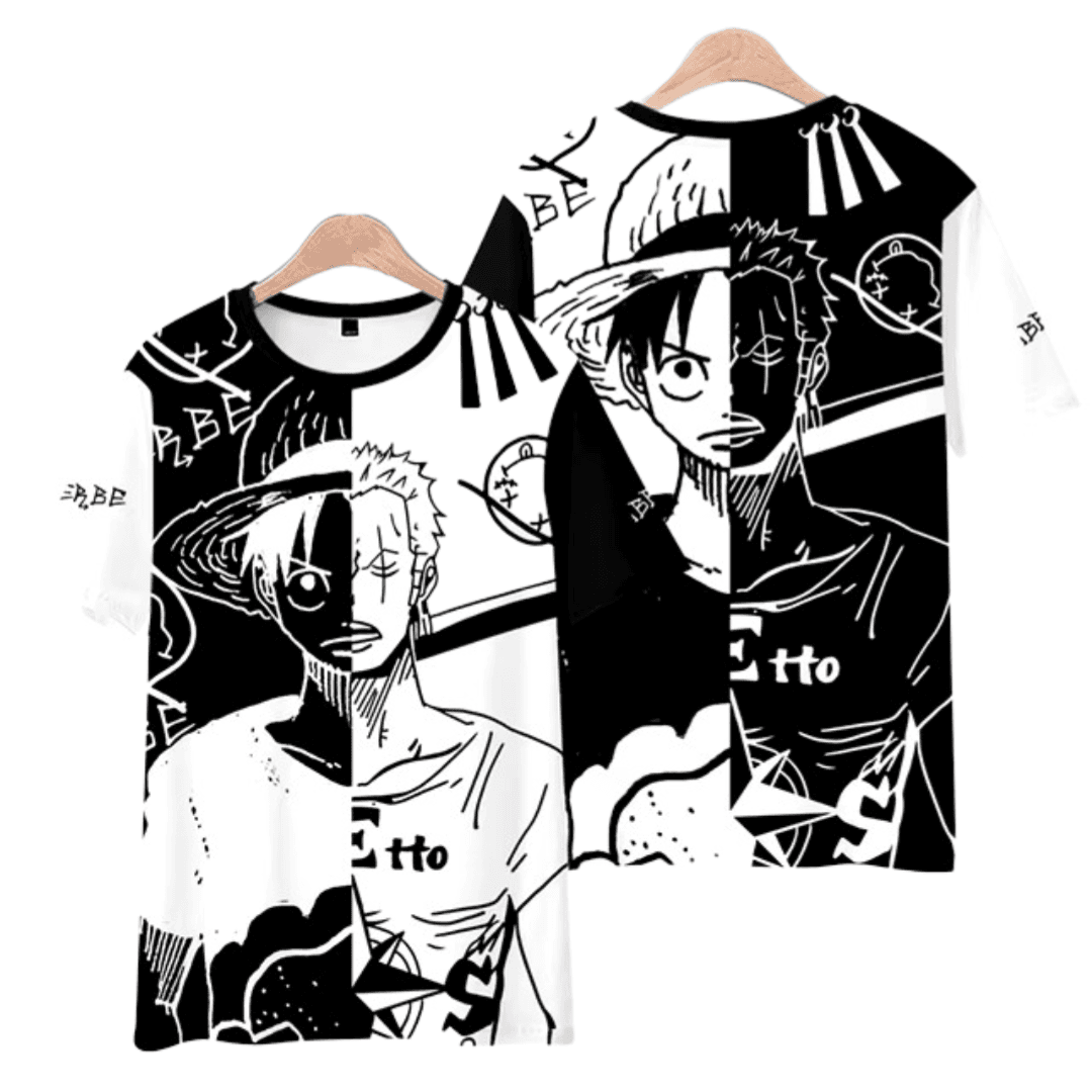 Anime One Piece Luffy And Zoro T-Shirt